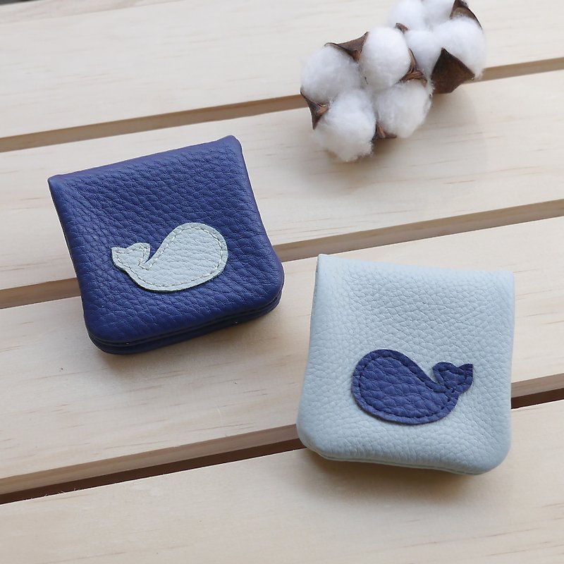 Cute animal leather coin purse [multi-color optional / color matching] - Coin Purses - Genuine Leather Multicolor