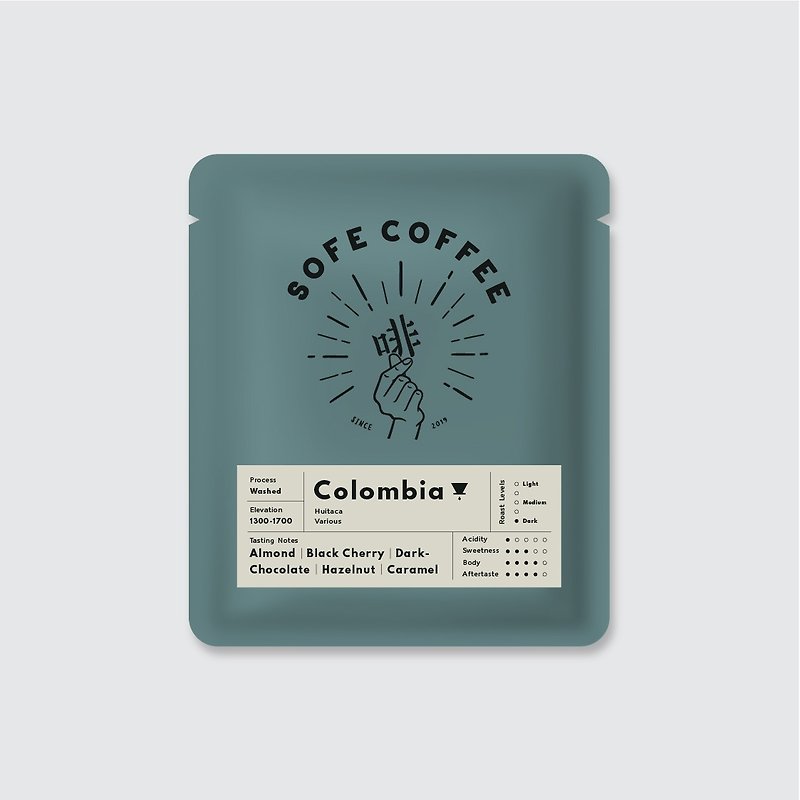 Hand drip coffee bags  - Colombia (5 Pack) - กาแฟ - อาหารสด สีน้ำเงิน