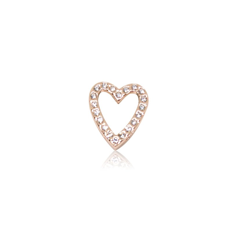 HOURRAE [Eternal Heart Hollow Diamond Heart] Popular Rose Gold Series Small Jewelry - Bracelets - Other Metals Brown