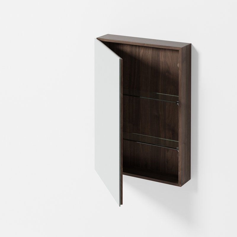 極簡600浴鏡櫃 - 胡桃木 / Cabinet 600 Slimfit Magnifier - 衛浴用品/浴室收納 - 木頭 