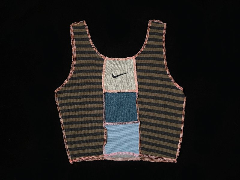 REGETHER Vintage remade NIKE ribbed knitted vest-vest-19 - Women's Vests - Wool Brown