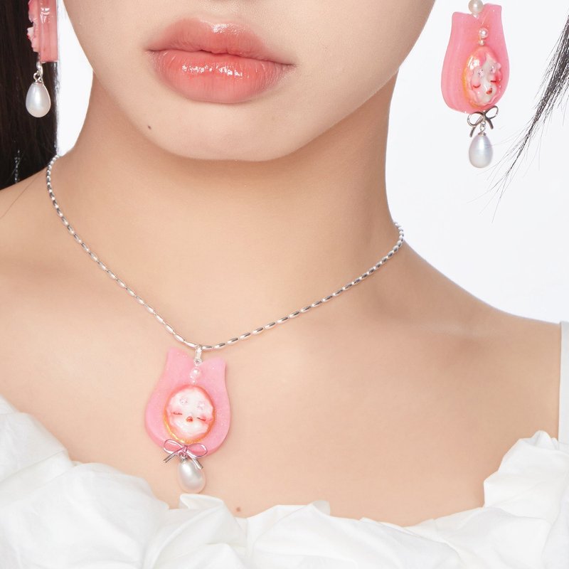 Fantasy Mori Flower Dream Necklace - สร้อยคอ - เงิน 