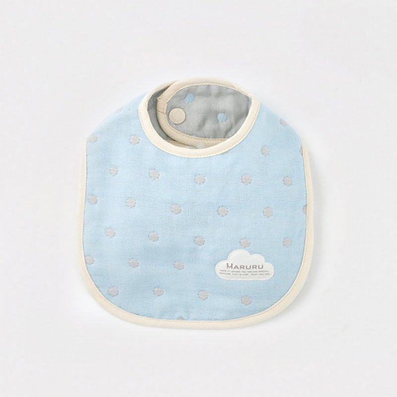 MARURU six-layer muslin baby bib - Icelandic sky - ผ้ากันเปื้อน - ผ้าฝ้าย/ผ้าลินิน สีน้ำเงิน