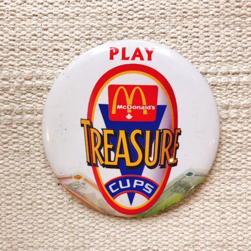 Mini Amer. 加拿大 McDonalds 麥當勞出品 Treasure 古董徽章別針