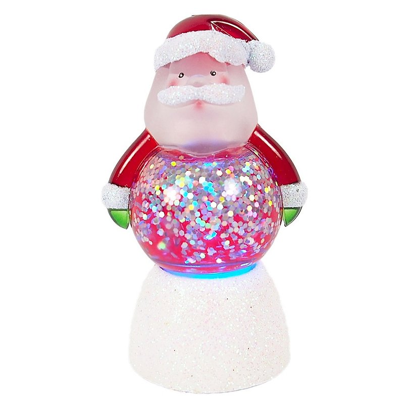 Mini LED Light Snowball - Red Santa 【Hallmark - Christmas Gift Series】 - โคมไฟ - แก้ว สีแดง