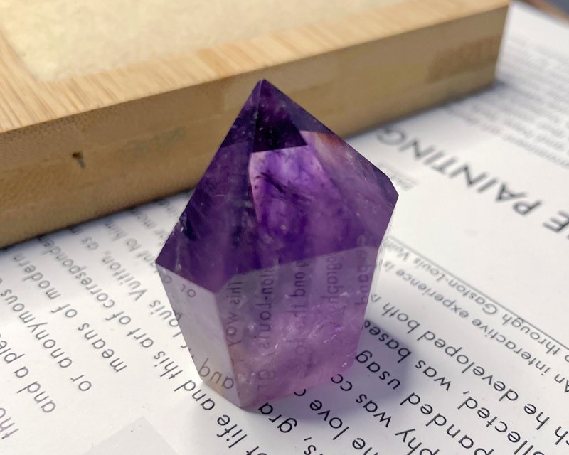 能量擺件 水晶柱 原礦  原石 招財消磁 紫水晶 - 擺飾/家飾品 - 水晶 紫色