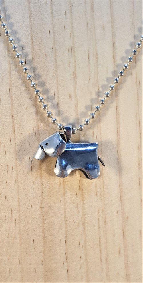 JE Hand Made】Handmade 925 Sterling Silver Necklace The Elephant JE Hand Made】Handmade 925 Sterling Silver Necklace The Elephant