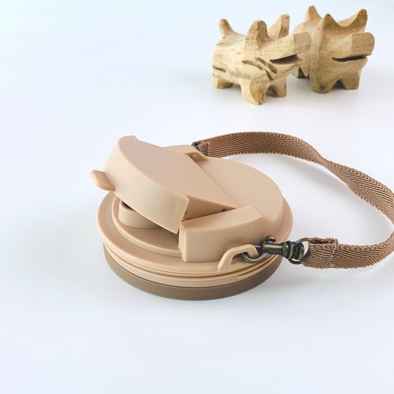 iO Cup Accessories | Milk tea Lid Included Si Ring*1,Si plug*1,Lifting Rope - กระติกน้ำ - วัสดุอีโค สีกากี