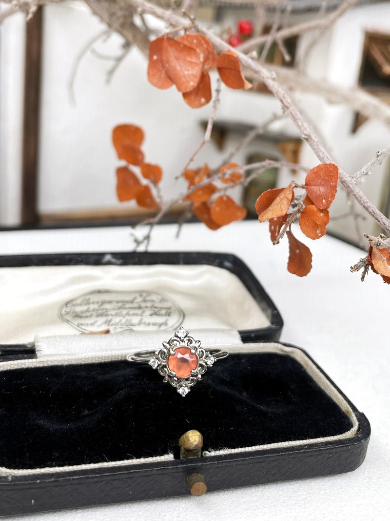 Rhodolite tile sterling silver ring - แหวนทั่วไป - เงินแท้ สึชมพู