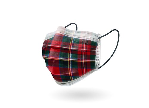 CHACER佳和口罩 兒童醫用口罩-蘇格蘭紅格紋(10片)
