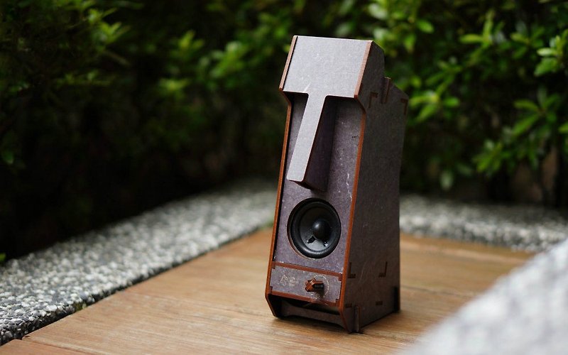 Limited- Stereo Moai Speakers (Rock Color) - ลำโพง - ไม้ สีเทา
