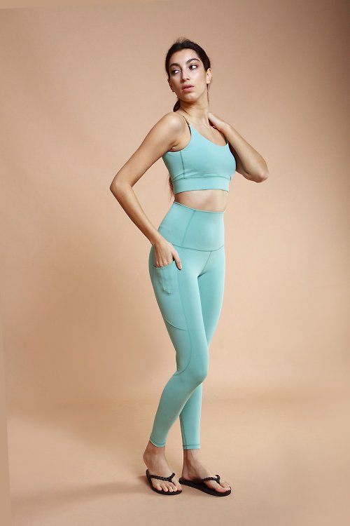 Nice day no seam crotch 26 inch full length leggings @Breathm-lake green -  Shop asanayoga Women's Yoga Apparel - Pinkoi