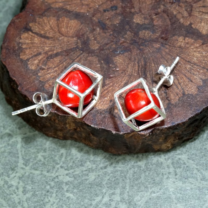 Earrings, Acacia Beans, Sterling Silver, Handmade Jewelry - ต่างหู - เงิน 