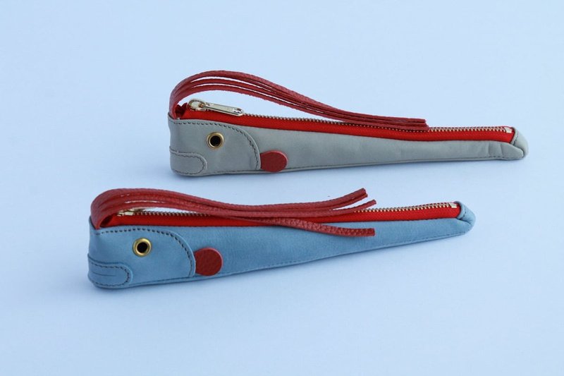 oarfish pencil case / 皇帶魚鉛筆盒 - 化妝包/收納袋 - 真皮 