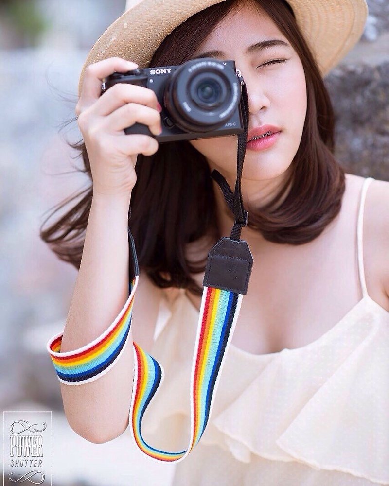 Rainbow 1  Mirrorless or DSLR Camera Strap - 菲林/即影即有相機 - 棉．麻 多色