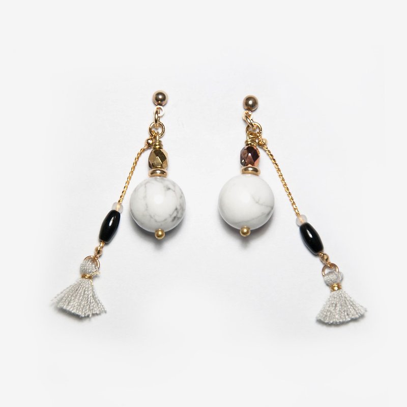 Vintage Perfume Bottle Earrings - Jasmine, Post Earrings, Clip On Earrings - Earrings & Clip-ons - Other Metals White