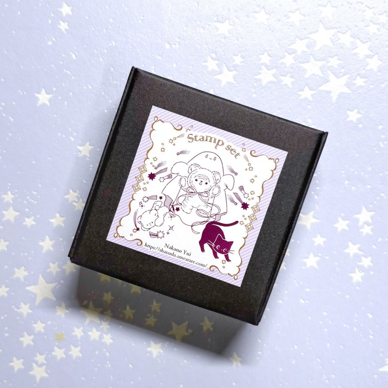 おばけのくまちゃんスタンプセット - 印章/印台 - 木頭 