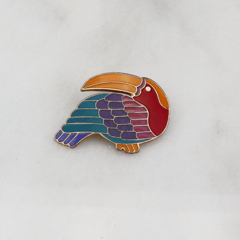 Vintage pumpkins. Laurel Burch 1980s Handmade Enamel Brooch - เข็มกลัด - วัตถุเคลือบ 