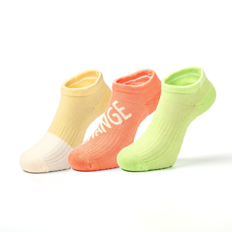 Lucky Loser Sports Ankle Socks Three Pairs/Bright Yellow (M)-MIT Antibacterial Sports Ankle Socks - ถุงเท้า - ผ้าฝ้าย/ผ้าลินิน สีเหลือง