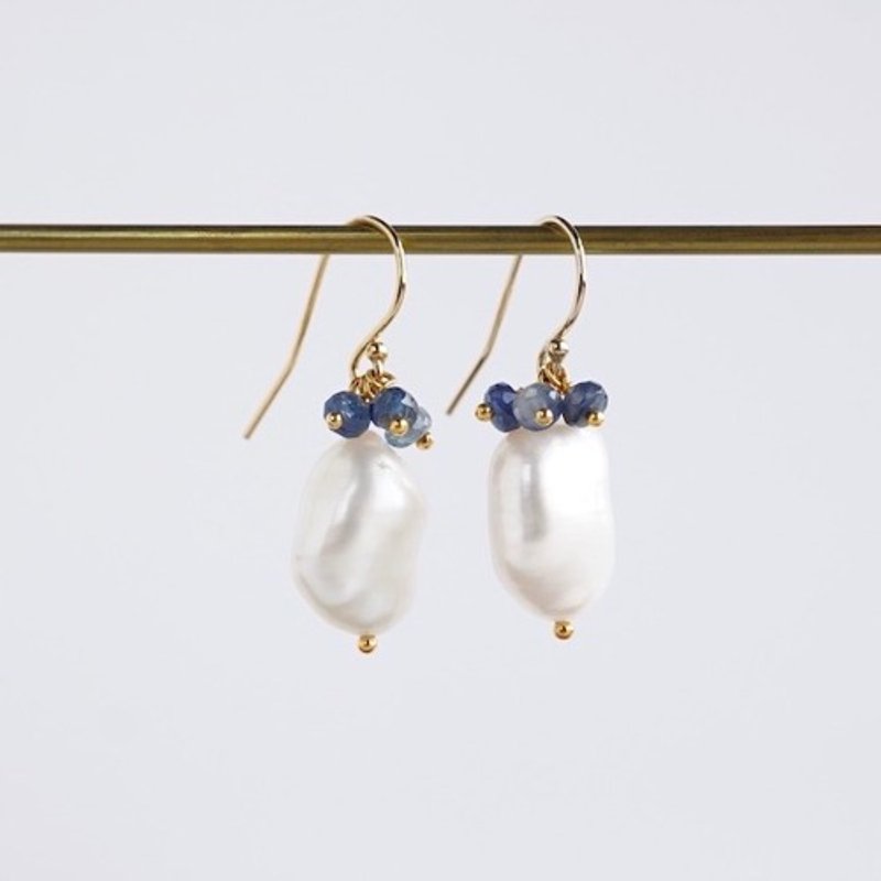 Baroque pearl earrings [OP807] - ต่างหู - เครื่องเพชรพลอย 