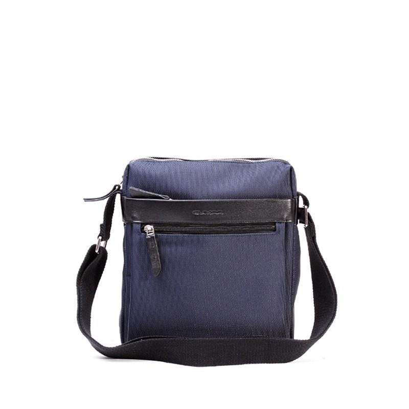 CUMAR DUAL vertical CROSSBODY BAG - Messenger Bags & Sling Bags - Genuine Leather Blue