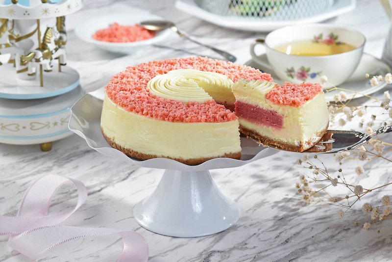 Nara Handmade - Raspberry Cheesecake Heavy Cheese 6 吋 - Cake & Desserts - Other Materials Pink