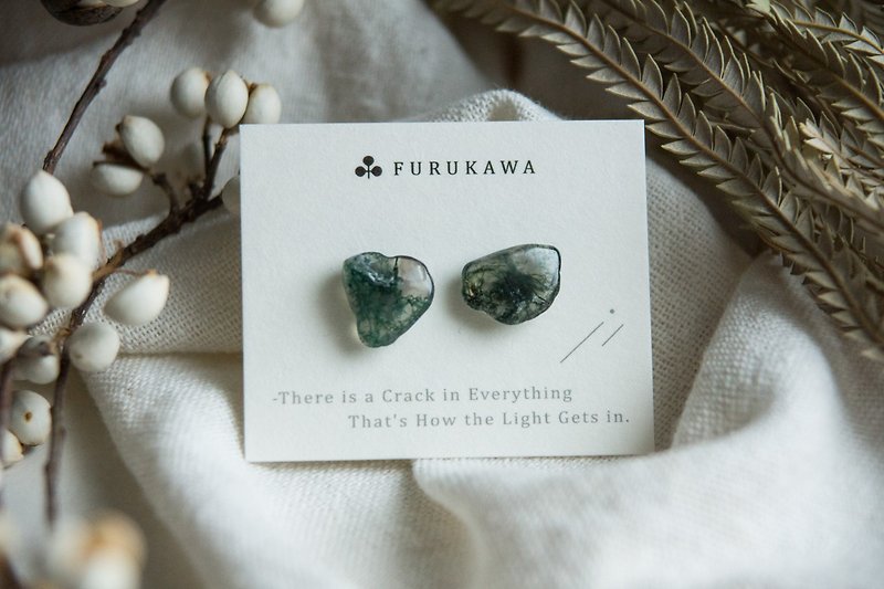 CRACK | Mineral Earrings | EARRINGS - Earrings & Clip-ons - Jade Green