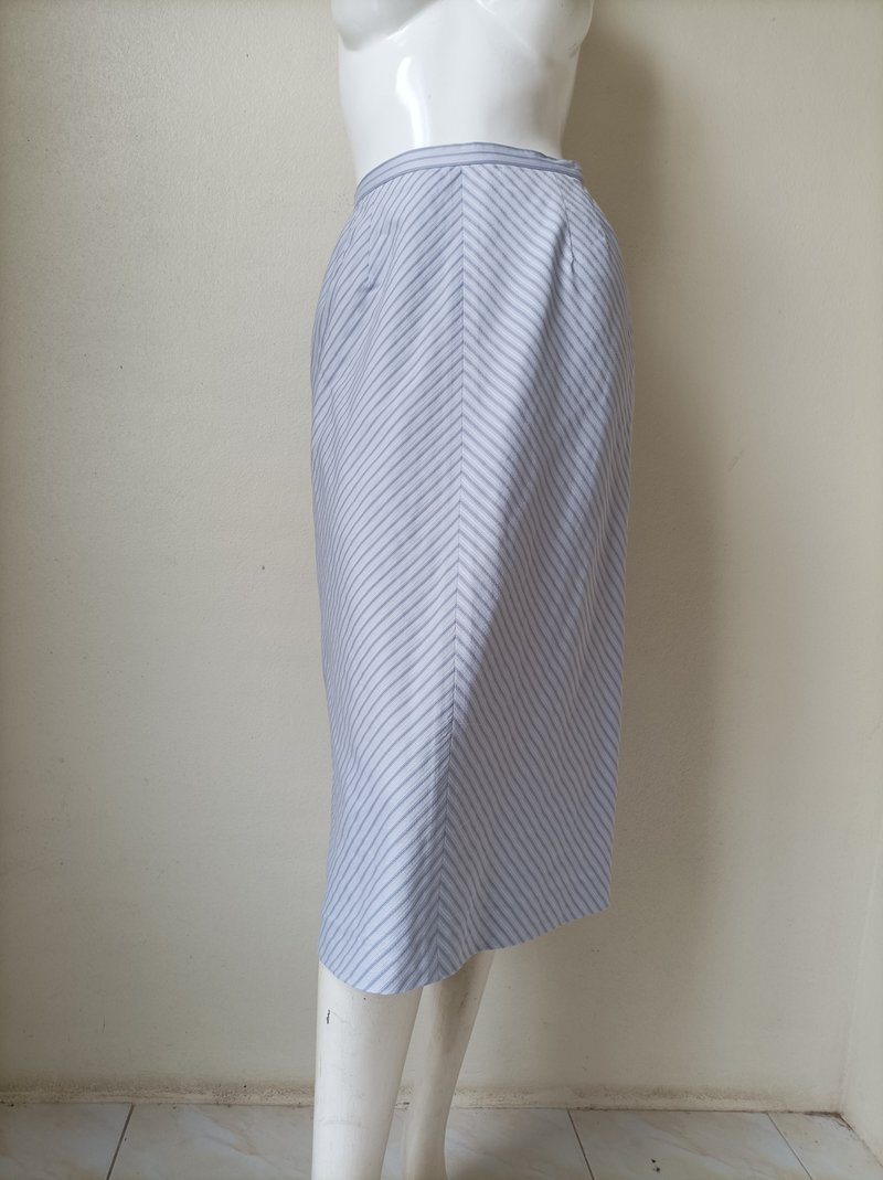 Vintage Midi Cotton Skirt Size 64(S) รอบเอว 26-28 - กระโปรง - ขนแกะ 