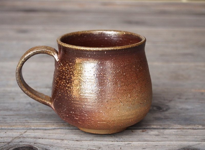 Bizen coffee cup (large) _ c 8 - 0 17 - Mugs - Pottery Brown