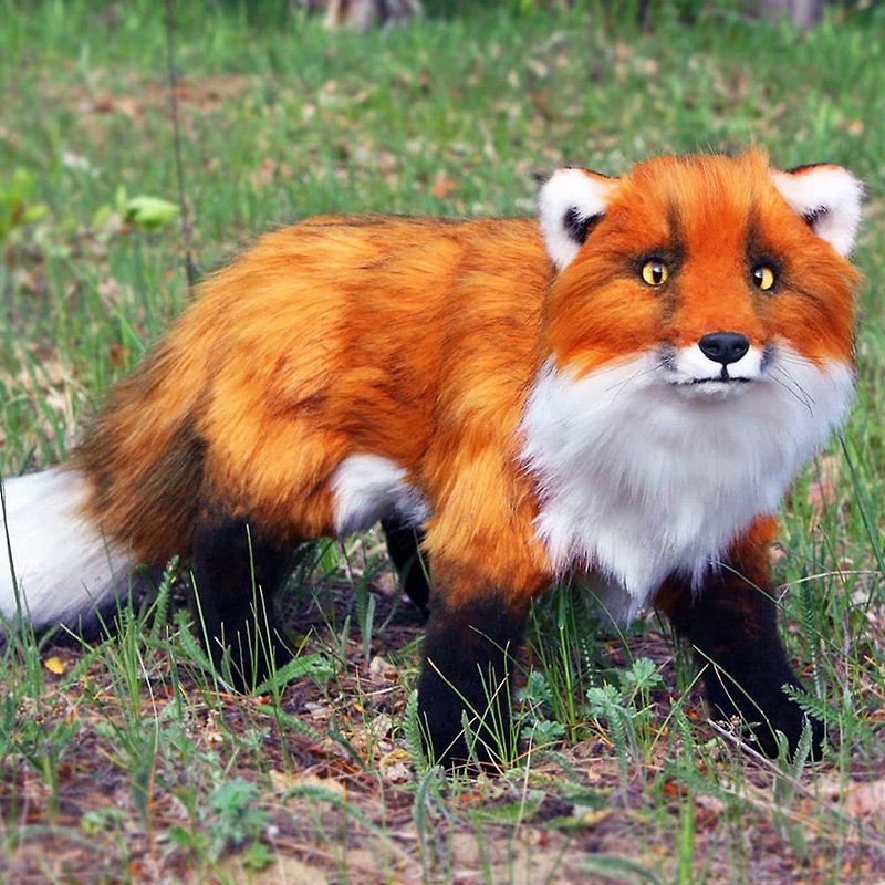 赤狐 - 手作りのリアルな動物のぬいぐるみ。 OOAK ぬいぐるみ、アートドール