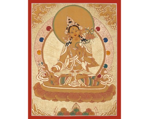 Boudha Stupa Thanka Centre 神聖的白度母唐卡畫