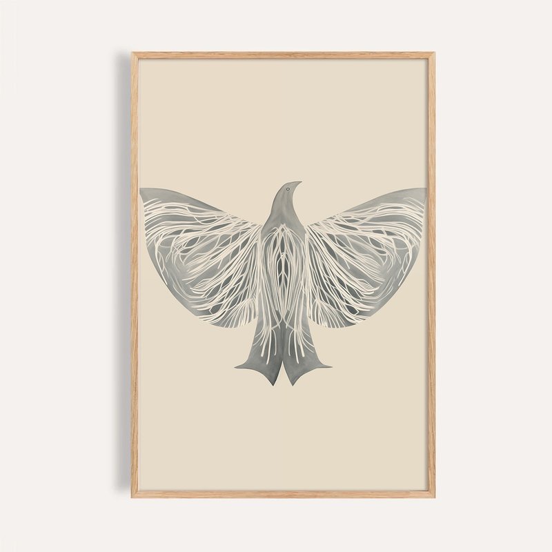 羽之綻放 Wings in Bloom / 現代極簡自然藝術掛畫 - 海報/掛畫/掛布 - 紙 