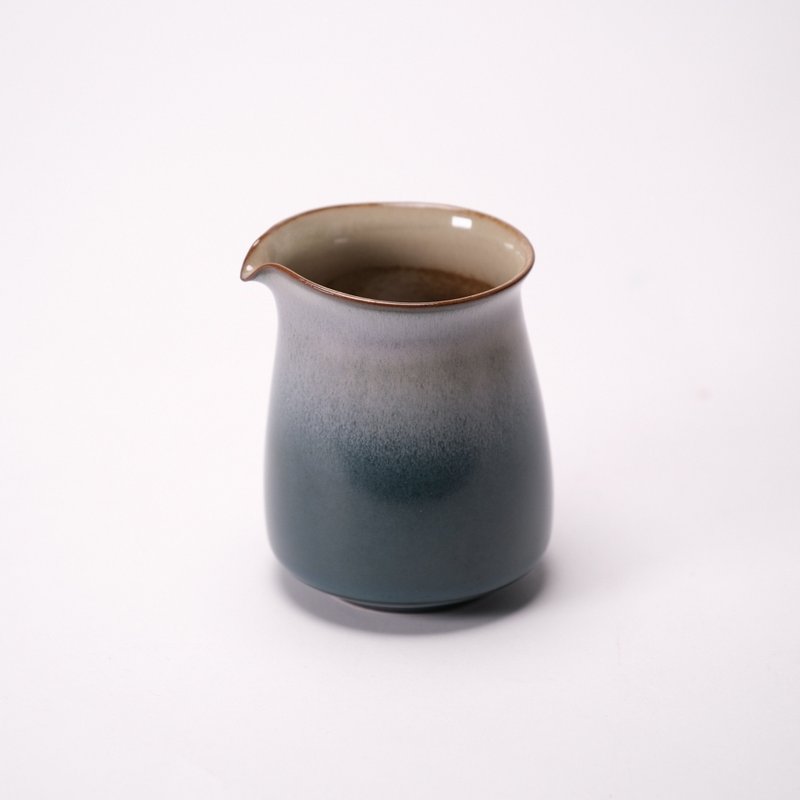 Pottery Workshop│Craft Goods_Little Tea Sea_Xiaowan Series_Blue Gray 150ml - แก้วไวน์ - ดินเผา สีน้ำเงิน