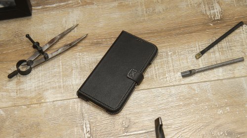 n max n iPhone 12及12Pro 經典系列手帳款手機皮套 - 碳黑
