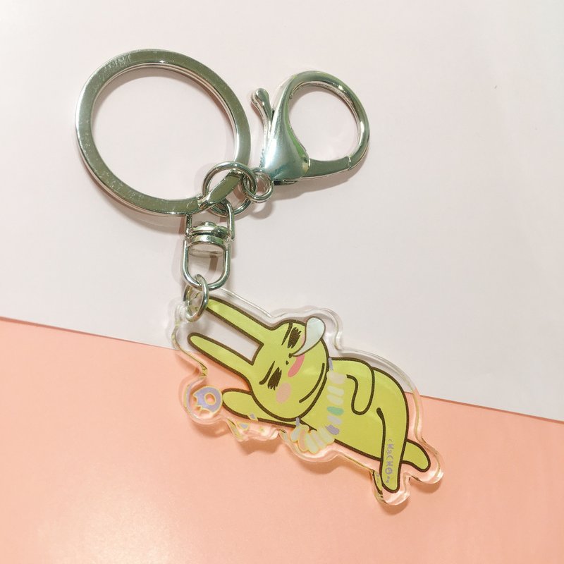 Acrylic Keyring | Sweet Nap Nostril Rabbit - A Dream Comes True - Keychains - Acrylic Pink