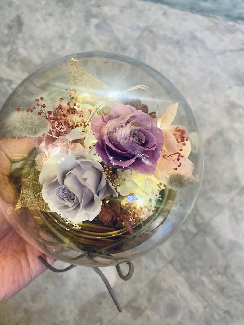August limited time immortal flower glass lampshade experience class - จัดดอกไม้/ต้นไม้ - พืช/ดอกไม้ 