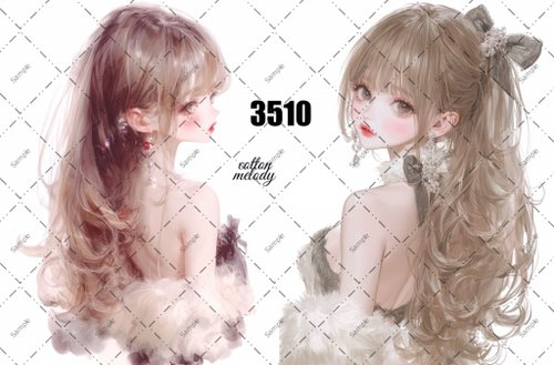 cotton-melody original sticker no.3510 人物ステッカー オリジナルステッカー オリジナル人物ステッカー 裝飾ステッカー cotton melody