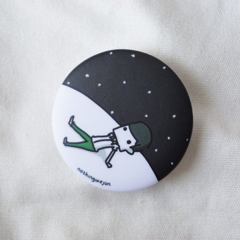 Starry Night | Button Badge - Badges & Pins - Plastic Black