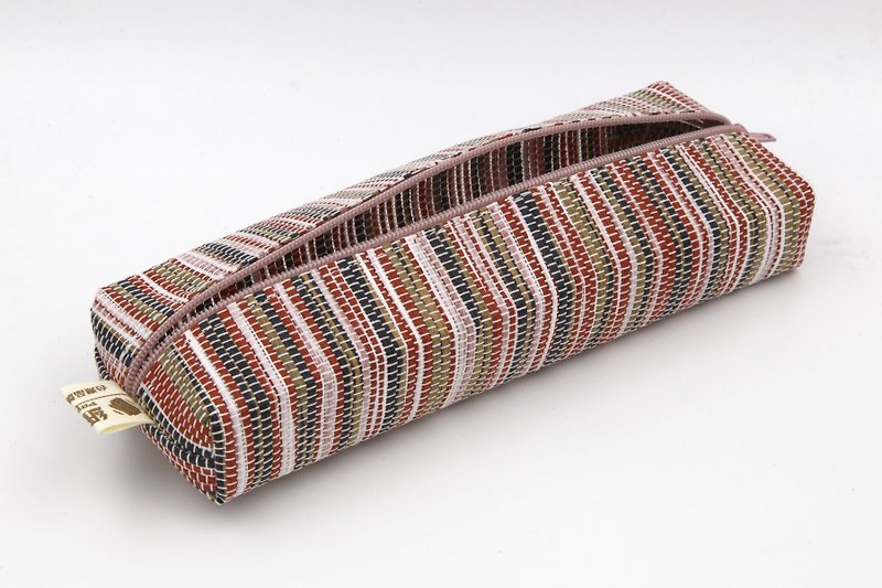 [Paper cloth home] pencil case, stationery bag (corrugated red) - Pencil Cases - Paper Red