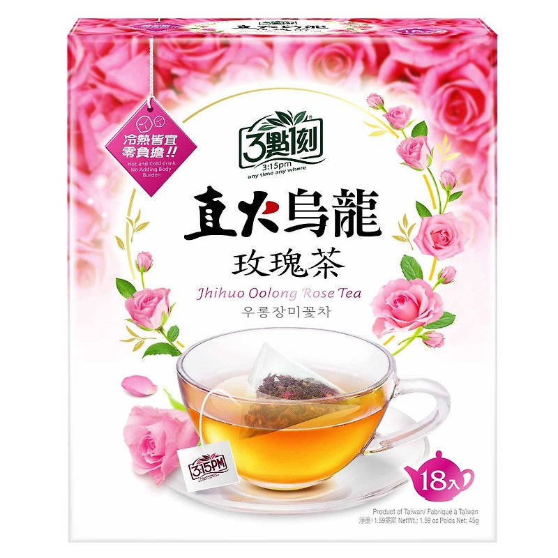 【3點1刻】直火烏龍 玫瑰茶 18入/盒 - 茶葉/漢方茶/水果茶 - 其他材質 紅色