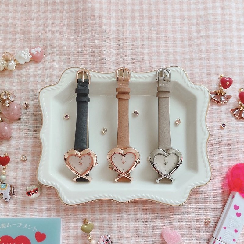 母親節禮物 Heart Watch 女裝 心形手錶 心心錶 - 女裝錶 - 其他材質 粉紅色