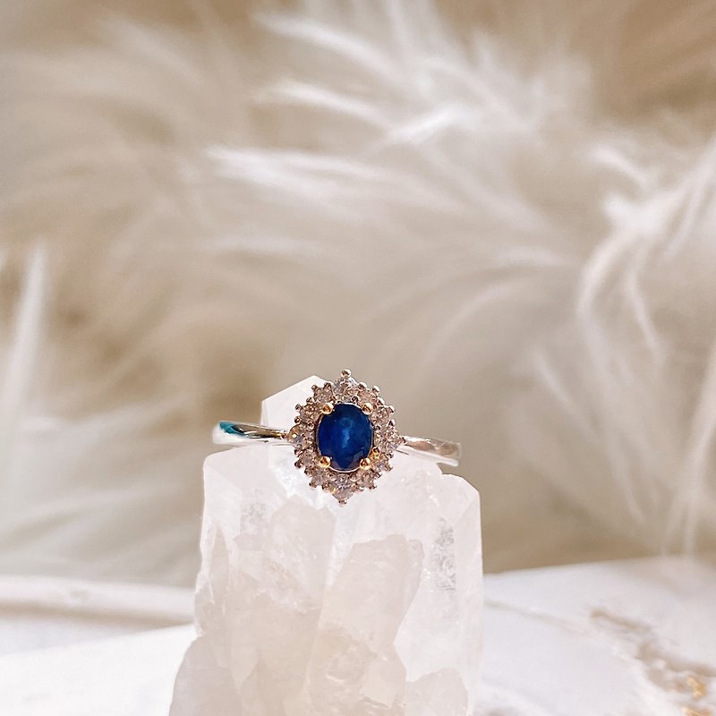Sapphire  silver ring