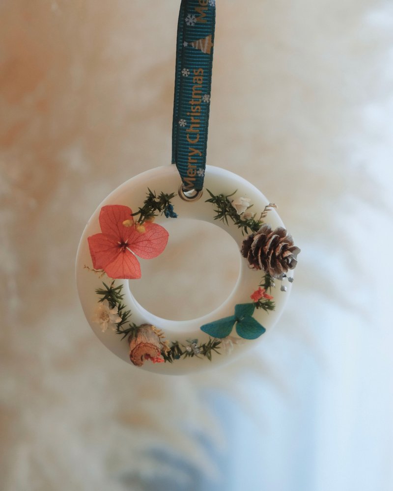 Christmas Wreath Scented Wax Piece Dried Flower Wax Piece Christmas Tree Shaped Decoration Christmas Diffuser Christmas Gift - Candles & Candle Holders - Wax 