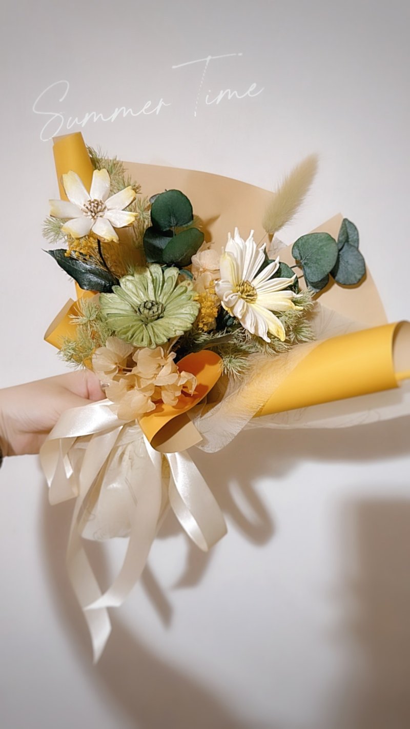 Sunflower sunflower graduation bouquet thanksgiving teacher bouquet diffused flower sola flower immortal flower dried flower - ช่อดอกไม้แห้ง - พืช/ดอกไม้ สีดำ