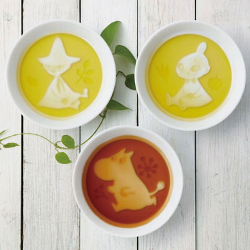 MOOMIN嚕嚕米-角色系列3入醬料碟 - 碟子/醬料碟/醬油碟 - 陶 