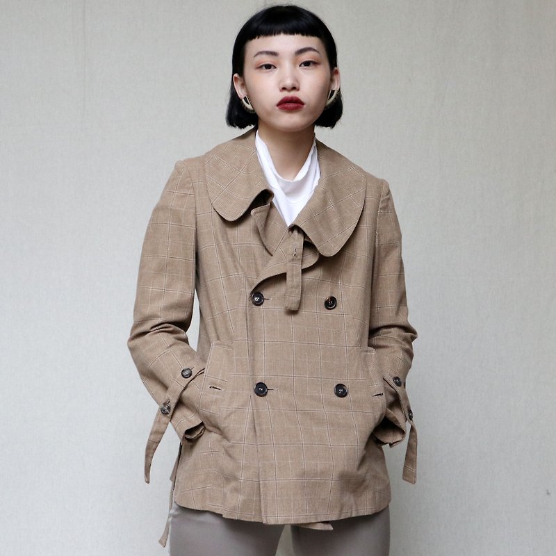 Pumpkin Vintage. Marni premium double-head buckle trench coat - เสื้อแจ็คเก็ต - ผ้าฝ้าย/ผ้าลินิน 