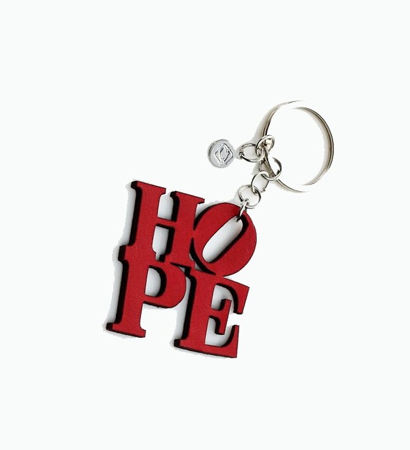 【La Fede】Vegetable Tanning-Original Series-HOPE Key Ring - Keychains - Genuine Leather Red
