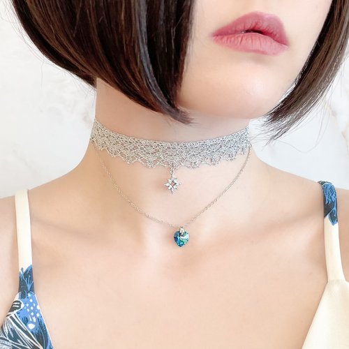 日本特注 HIAND Sweet alyssum choker シルバー - アクセサリー