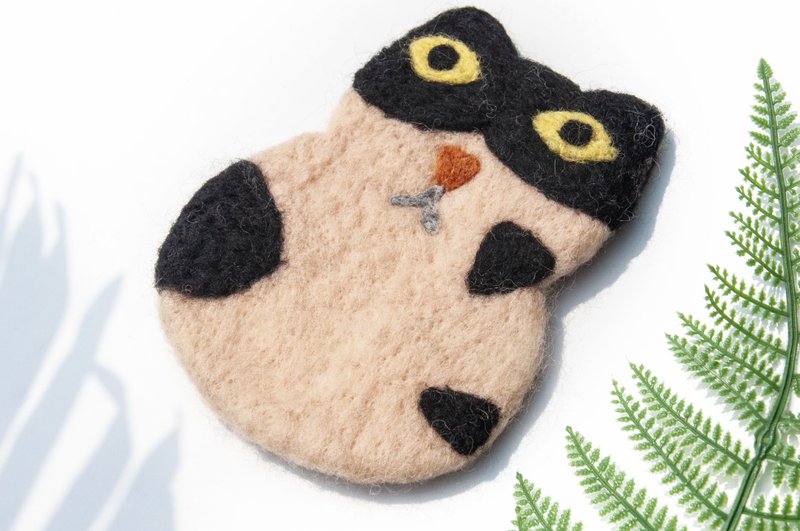 Bohemian Forest Wool Felt Coaster Animal Wet Felt Coaster-Glasses Cat Hair Kids Absorbent Coaster - ที่รองแก้ว - ขนแกะ หลากหลายสี