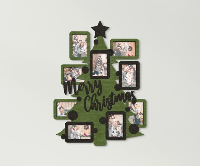 希少マニーManyクリスマスコラージュパッチワークフレーム